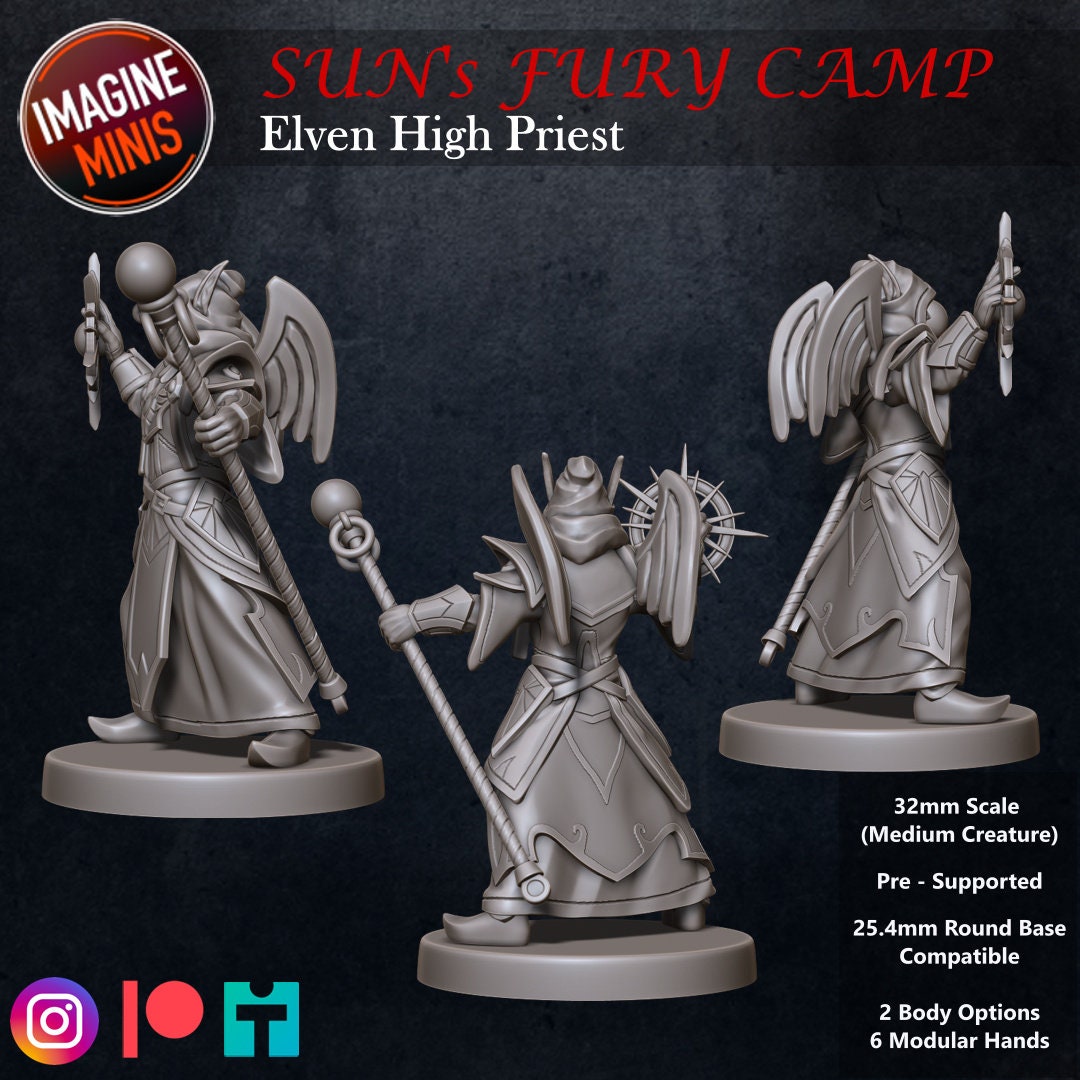 Elven High Priest - Unpainted Miniature