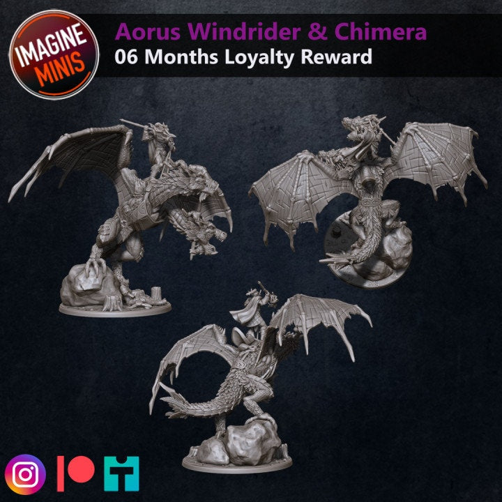 Aorus Windrider & Chimera - Unpainted Miniature