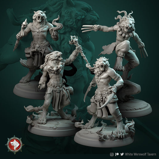 Tabaxi Males - Unpainted Miniature