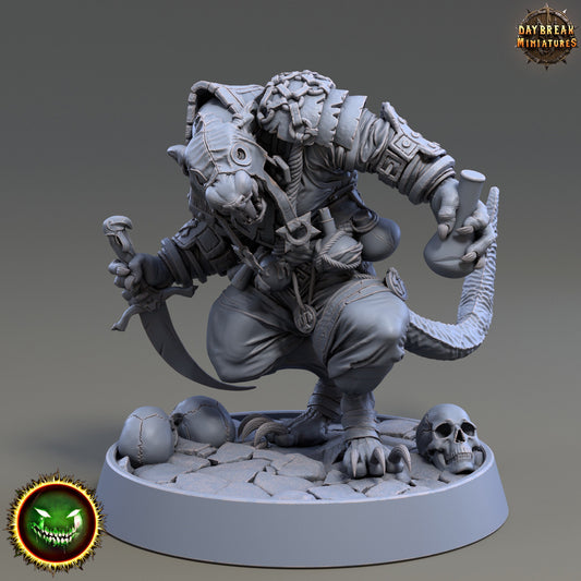 Sindbad Strangeblood - Ratman Assassin - Unpainted Miniature