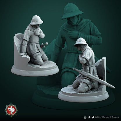 Wounded Militia - Unpainted Miniature