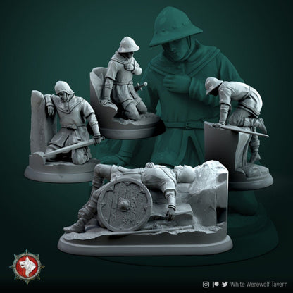 Wounded Militia - Unpainted Miniature