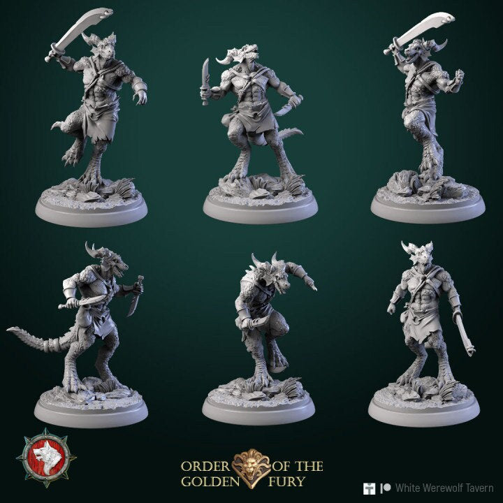 Kobold Warriors - 6 Poses - Unpainted Miniatures