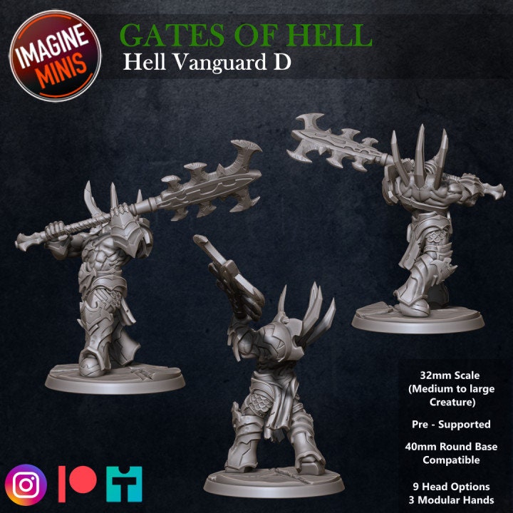 Hell Vanguard - Pose D - Unpainted Miniature