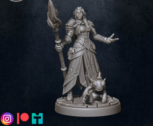 Female Mage - Unpainted Miniature