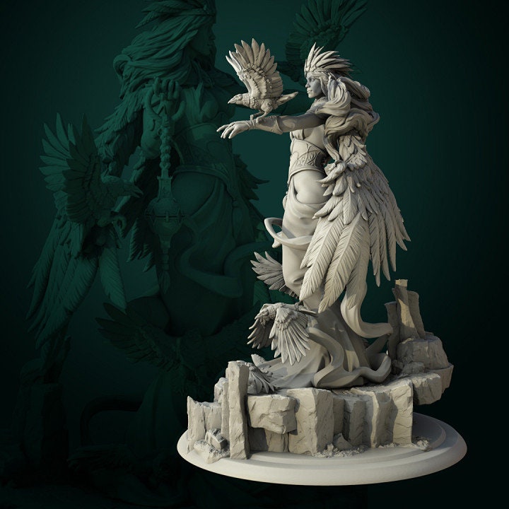 Maletta, Mother of Crows - Human Druid - Unpainted Miniature