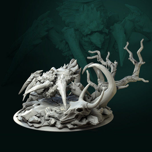 Sharak'h - Giant Spider Diorama - Unpainted Miniature