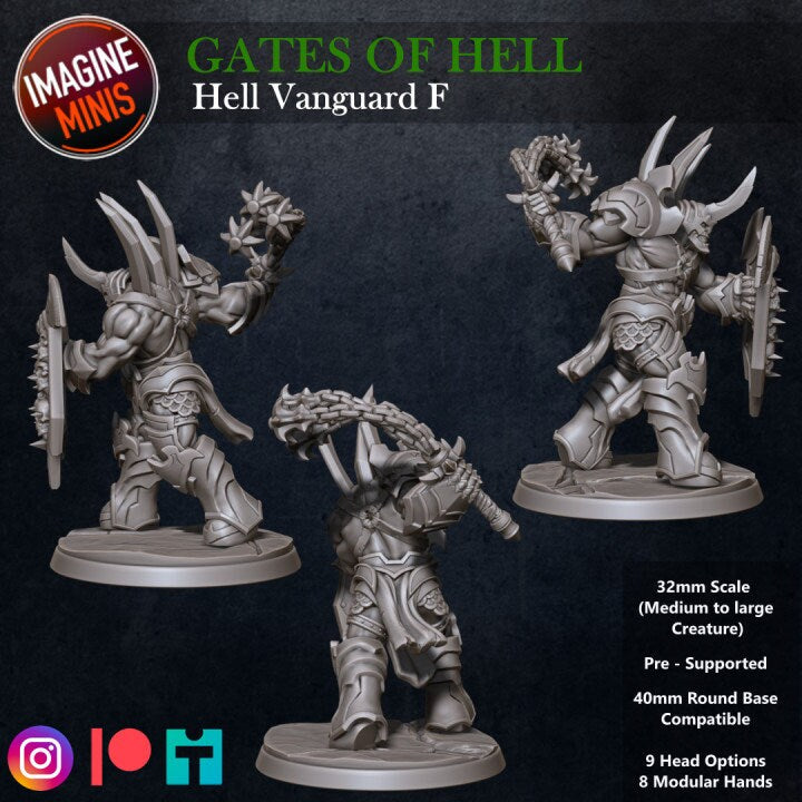 Hell Vanguard - Pose F - Unpainted Miniature