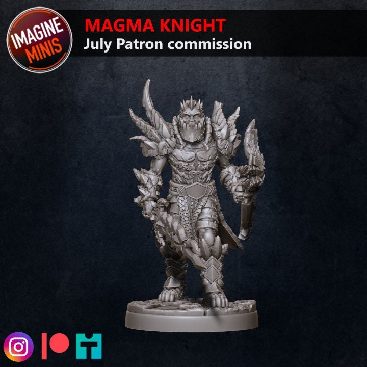 Magma Knight - Unpainted Miniature