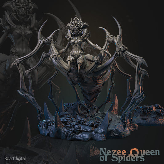 Nezee, Queen of Spiders - Drider Miniature - Spiders' Den Set