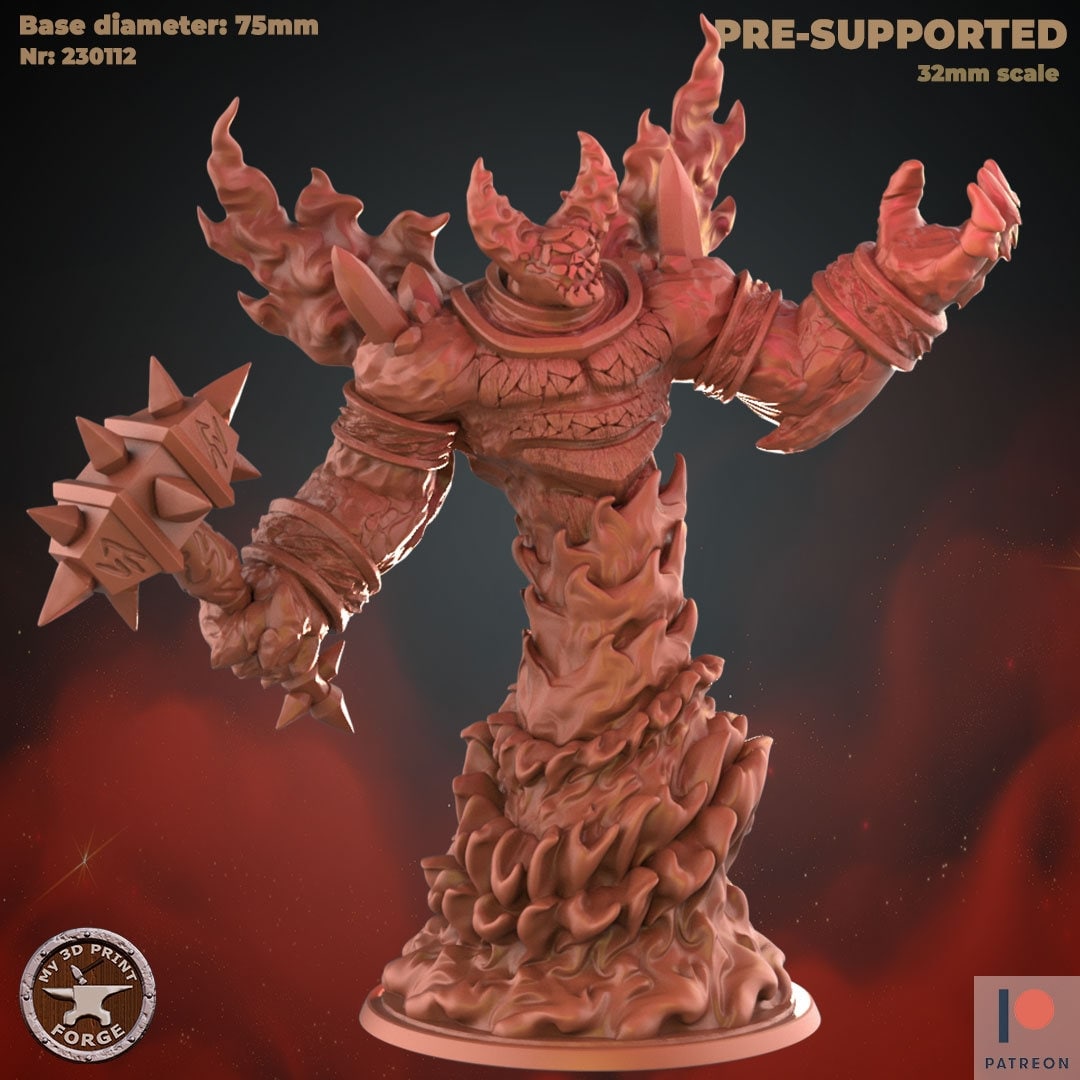 Fire Elemental Lord - Unpainted Miniature