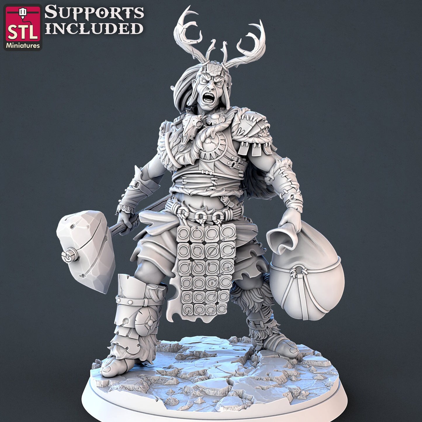 Female Frost Giant - Unpainted Miniature