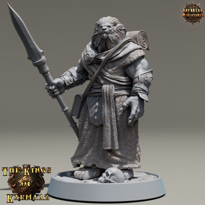 King Wayfarer - Lionfolk - Unpainted Miniature