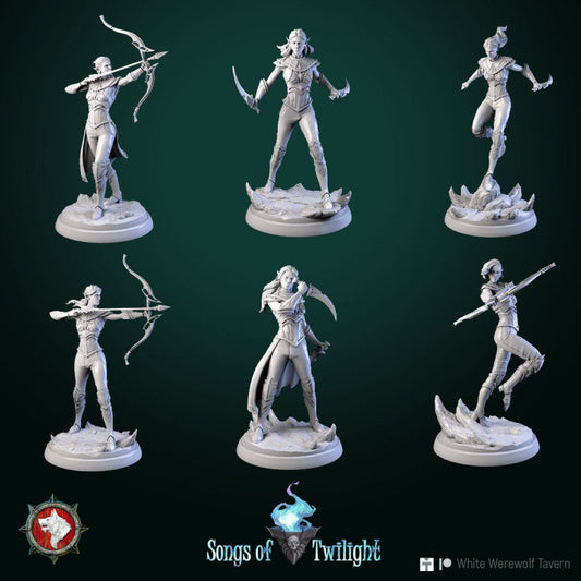 Drow Assassins - Unpainted Miniatures