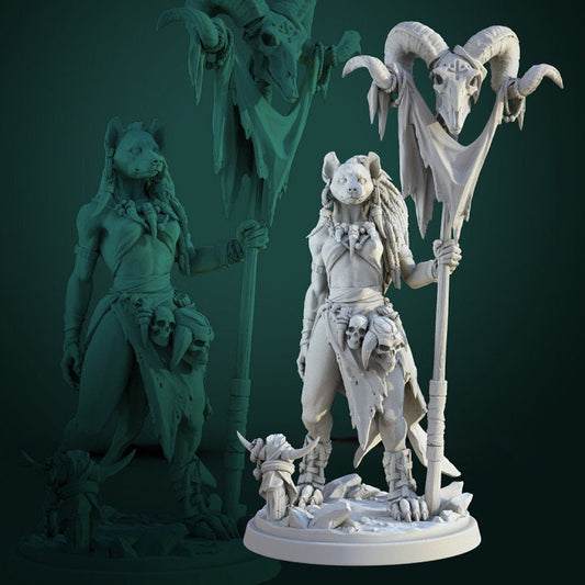 Gnoll Matriarch - Unpainted Miniature