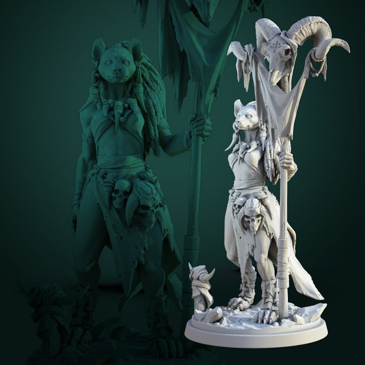 Gnoll Matriarch - Unpainted Miniature