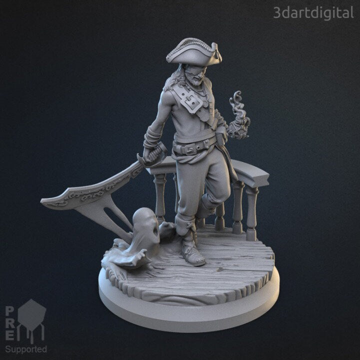 Pirate Captain - Unpainted Miniature