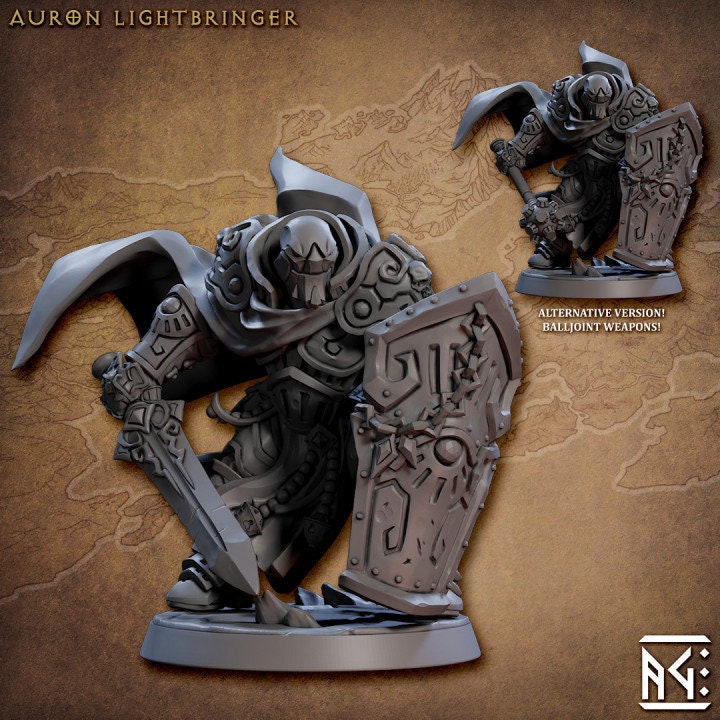 Auron Lightbringer - Golem Simulacra - Unpainted Miniature