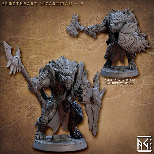 Frostheart Lizardmen - Pose F - Unpainted Miniature