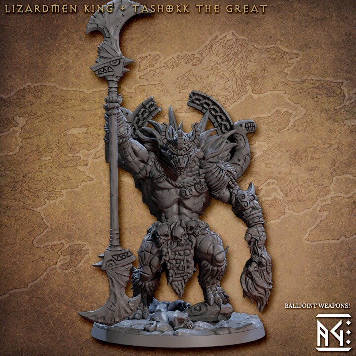 Kin Tashokk - Frostheart Lizardmen - Unpainted Miniature