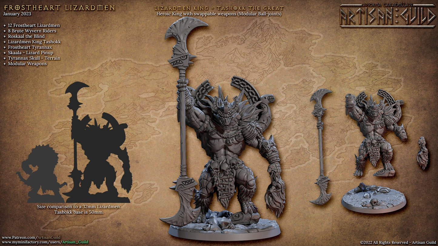 Kin Tashokk - Frostheart Lizardmen - Unpainted Miniature