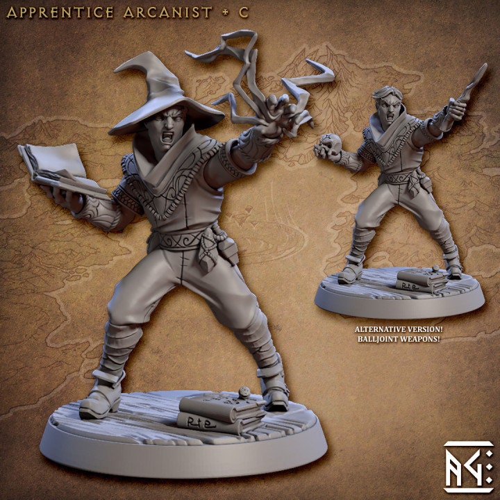 Arcanist's Apprentice - Pose C - Unpainted Miniature