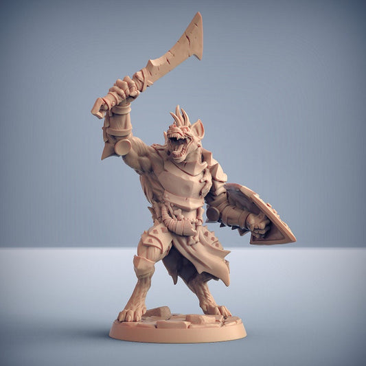 Bonegnasher Gnoll - Pose C - Unpainted Miniature