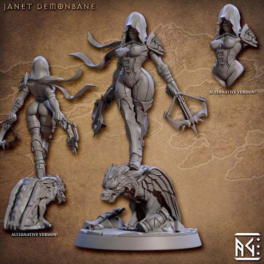 Janet Demonbane - Pinup - Requiem Demon Hunters - Unpainted Miniature