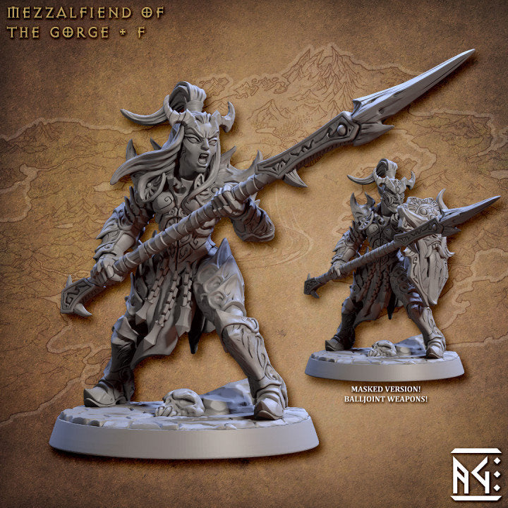 Mezzalfiend of the Gorge - Pose F - Unpainted Miniature