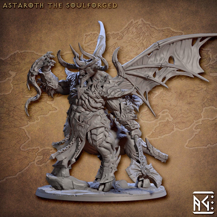 Astaroth the Soulforged - Demon Spawn Set - Unpainted Miniature