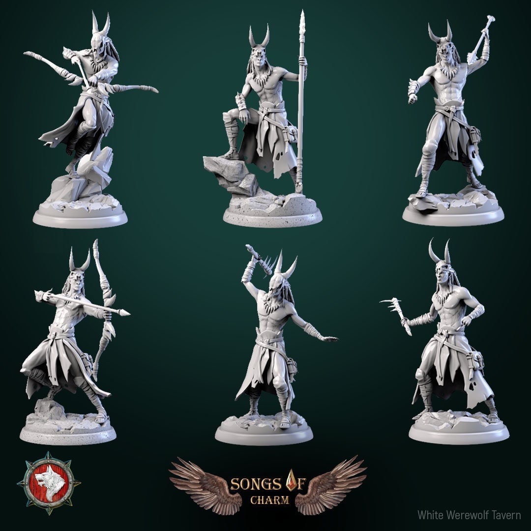 Wyvern Hunters - Songs of Charm Set - White Werewolf Tavern - Unpainted Miniature