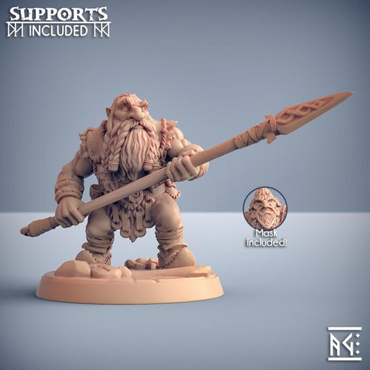 Dwarven Mountaineers of Skutagaard - Pose B - Artisan Guild - Unpainted Miniature