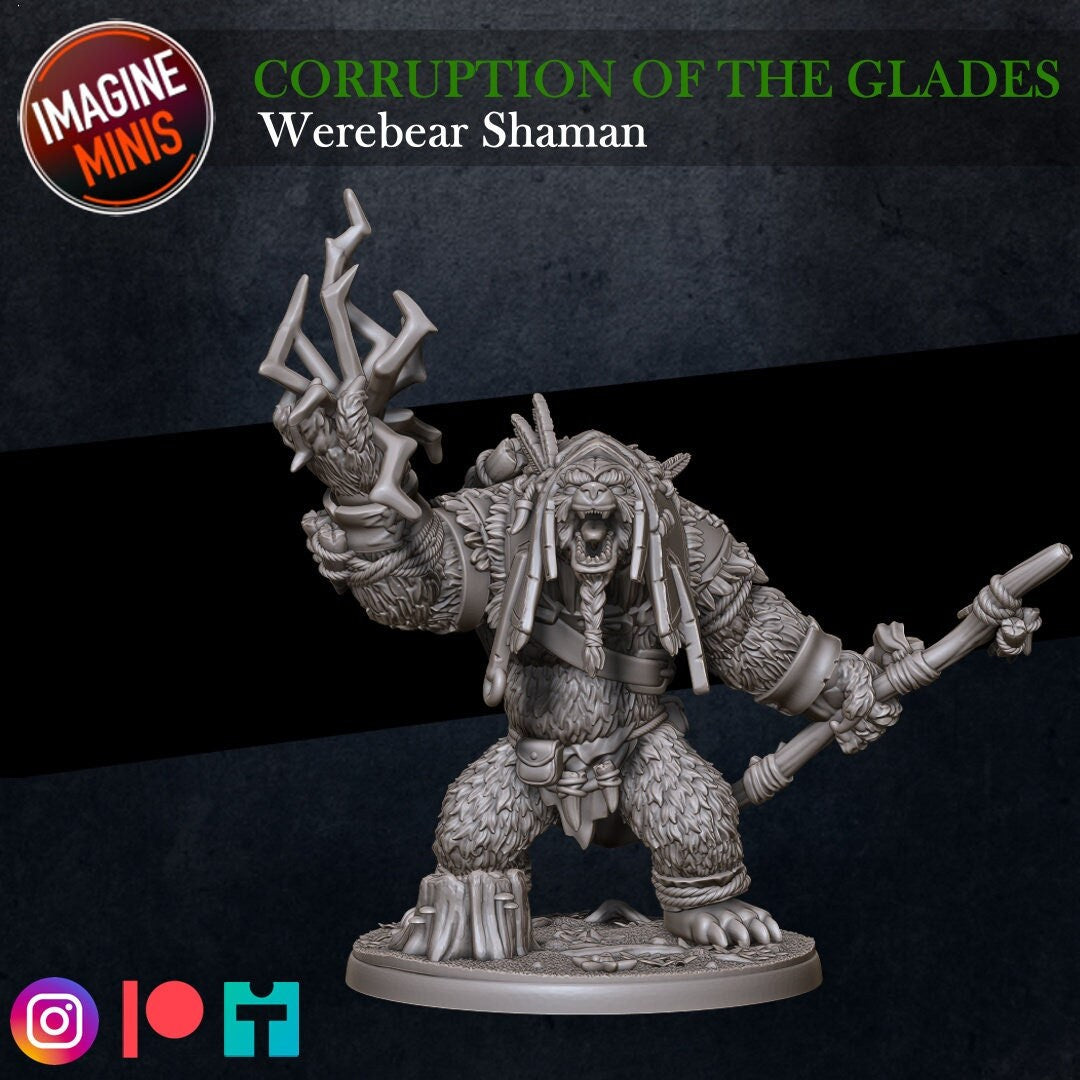 Werebear Shaman - Unpainted Miniature