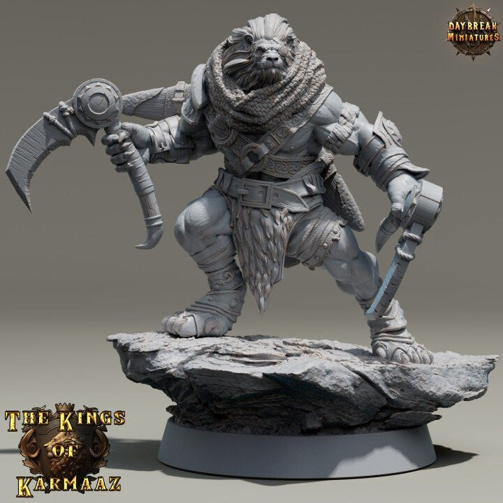 King Ghostfang - Lionfolk - Unpainted Miniature