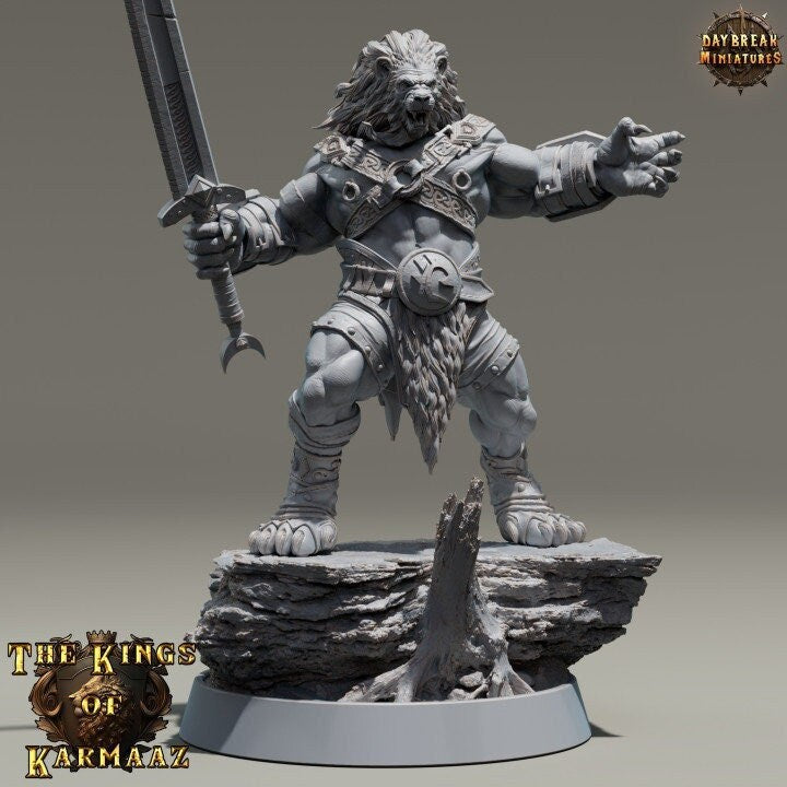 King Deepcut - Lionfolk - Unpainted Miniature