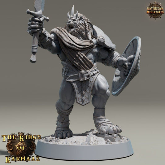 King Goldenmane - Lionfolk - Unpainted Miniature