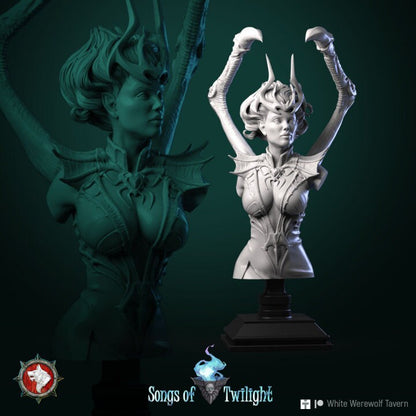 Spider Goddess Lerath - Drow Female Bust