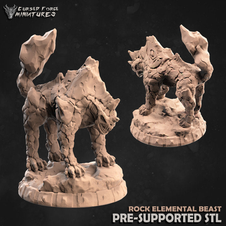 Earth Elemental Beast - Unpainted Miniature