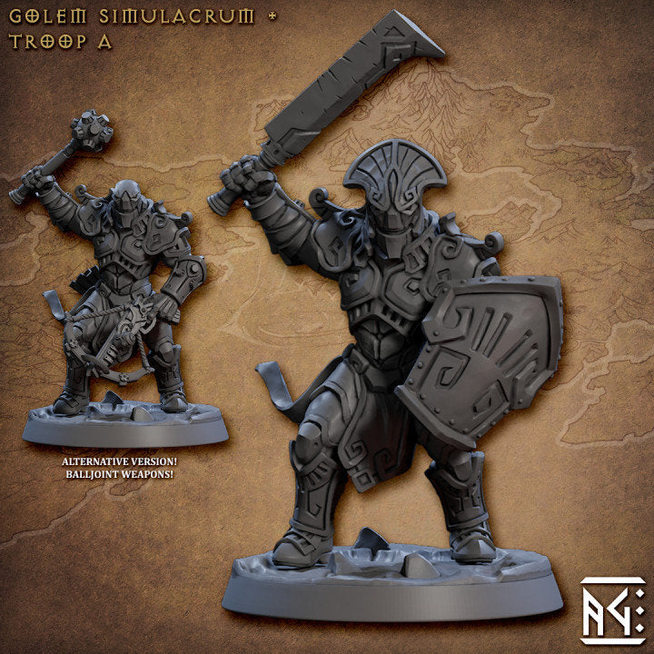 Golem Simulacrum Troop - Pose A - Unpainted Miniature