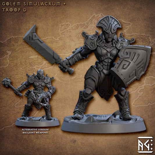 Golem Simulacrum Troop - Pose D - Unpainted Miniature