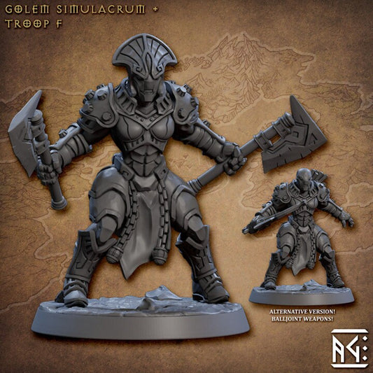 Golem Simulacrum Troop - Pose F - Unpainted Miniature