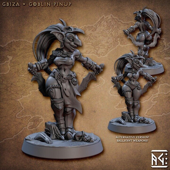 Gbiza - Goblin Rogue - Unpainted Miniature