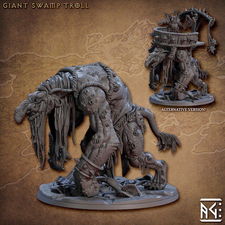 Giant Swamp Troll - Faldorn Goblin Set - Unpainted Miniature