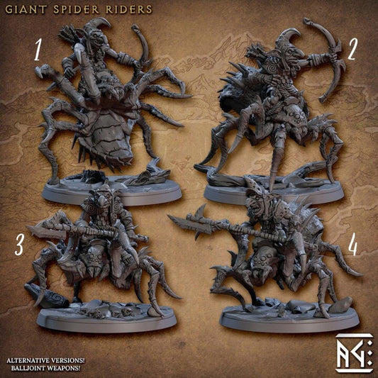 Goblin Spider Riders - Faldorn Goblins - Unpainted Miniature