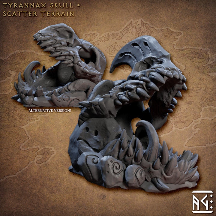 Dinosaur Skull - Unpainted Miniature