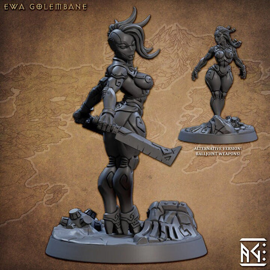 Ewa Golembane - Golem Simulacra Pinup - Unpainted Miniature