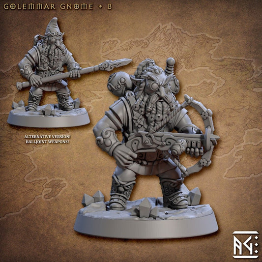 Golemmar Gnome - Pose B - Unpainted Miniature