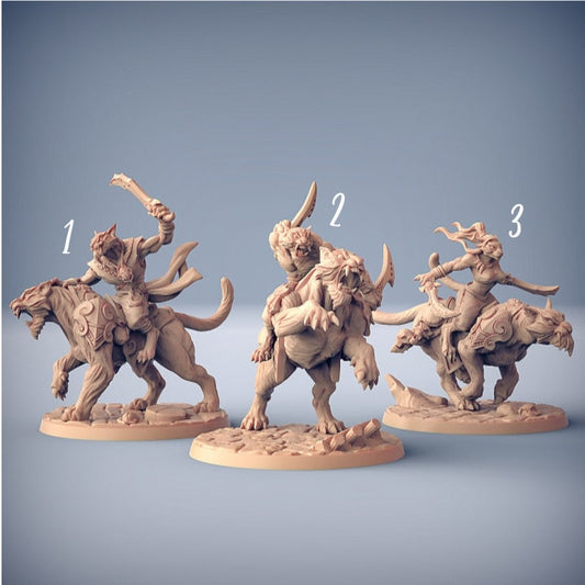 Rakshatiger Riders -Rakshakin Headhunter Set - Unpainted Miniature