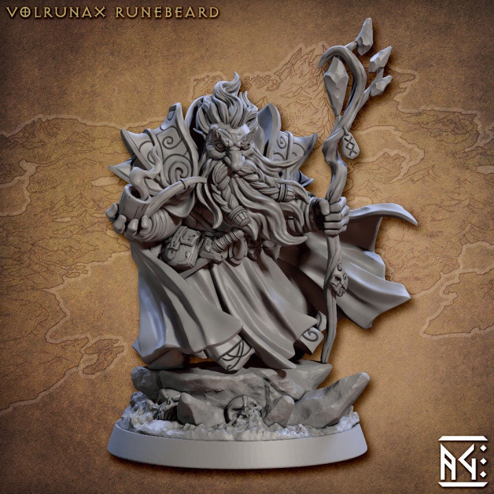 Volruna Runebeard - Arcanist's Guild Set - Unpainted Miniature