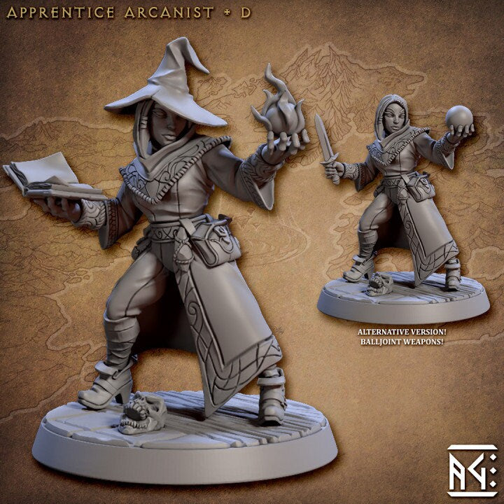 Arcanist's Apprentice - Pose D - Unpainted Miniature